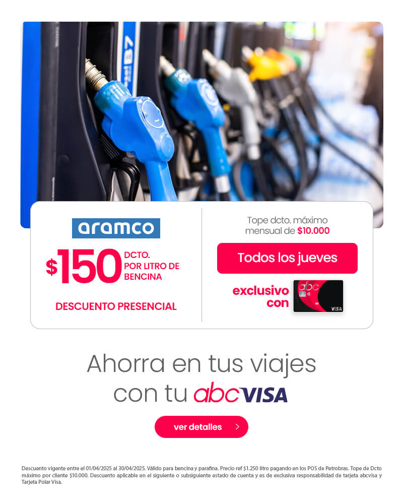 ¡Descuento en Aramco usando tu tarjeta abcvisa!