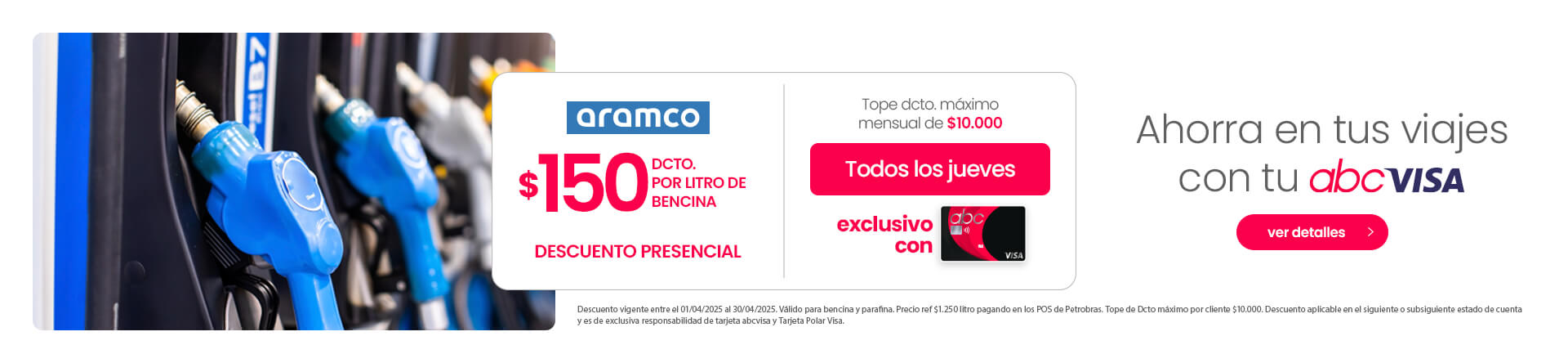 ¡Descuento en Aramco usando tu tarjeta abcvisa!
