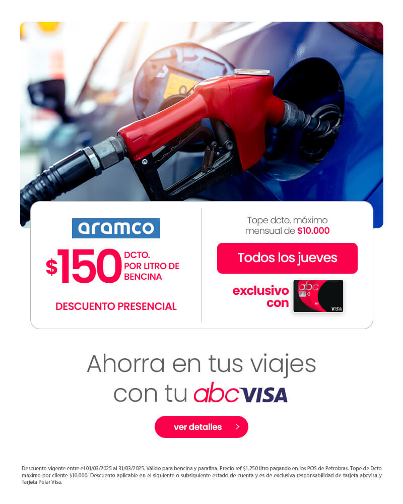 ¡Descuento en Aramco usando tu tarjeta abcvisa!