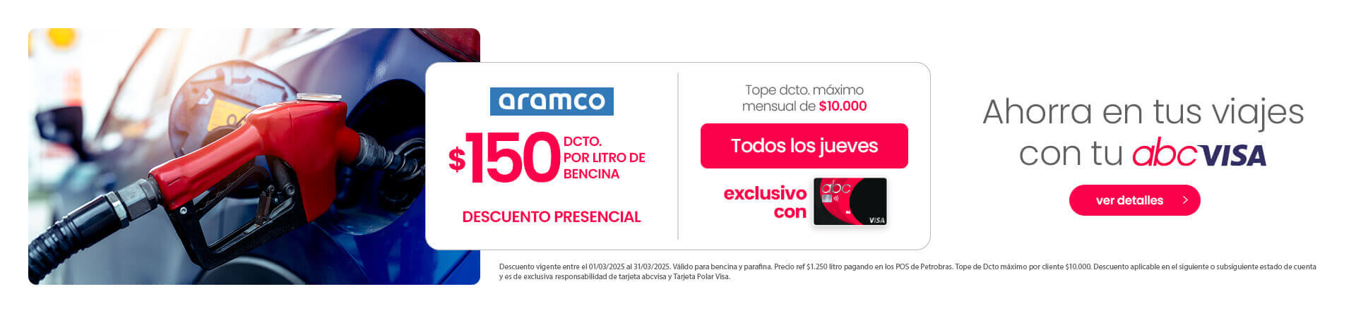 ¡Descuento en Aramco usando tu tarjeta abcvisa!