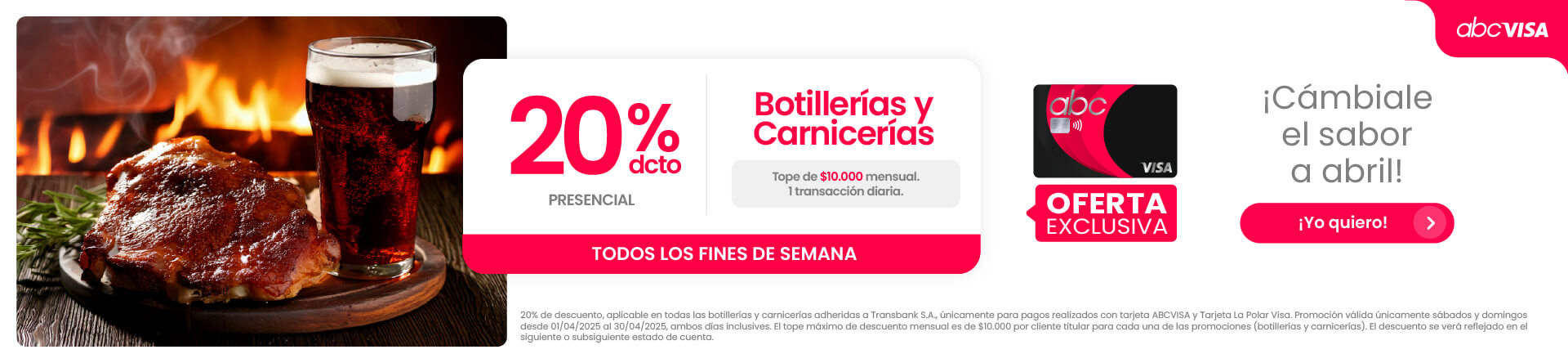 findes para disfrutar: 20% en botillerías y carnicerías