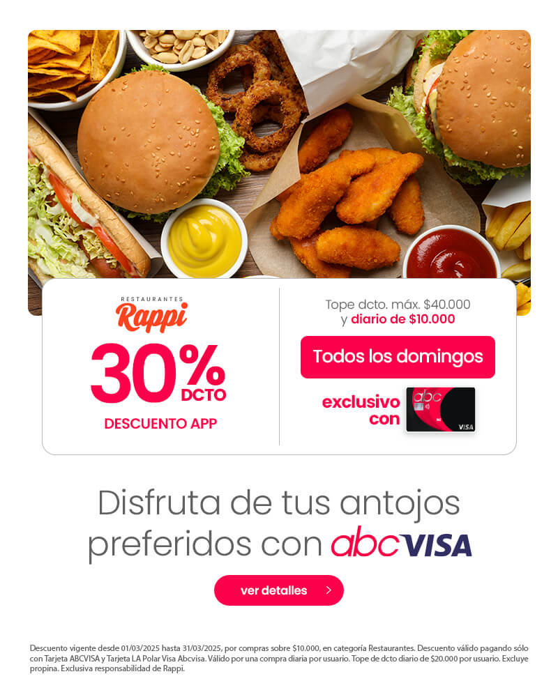 ¡Descuento en rappi usando tu tarjeta abcvisa!