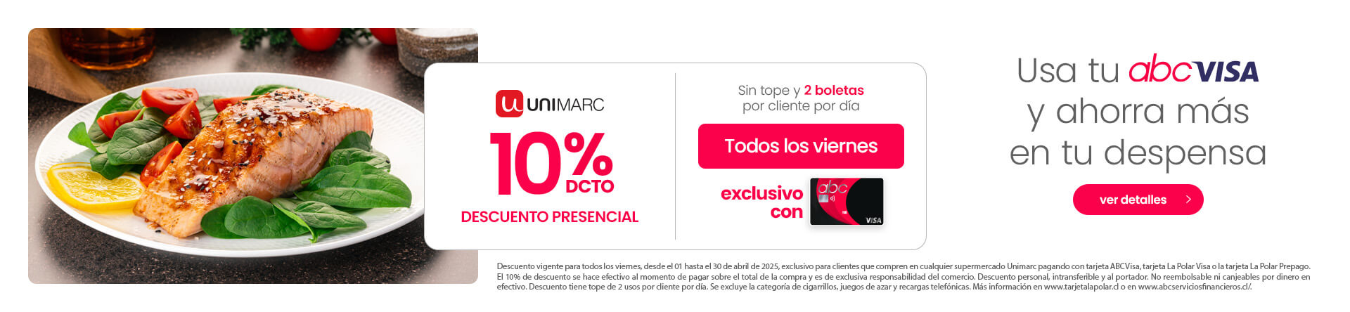 ¡Descuento en Unimarc usando tu tarjeta abcvisa!
