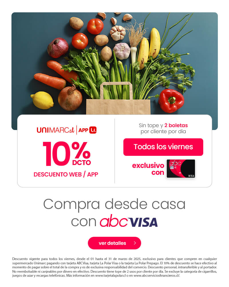 ¡Descuento en Unimarc.cl usando tu tarjeta abcvisa!