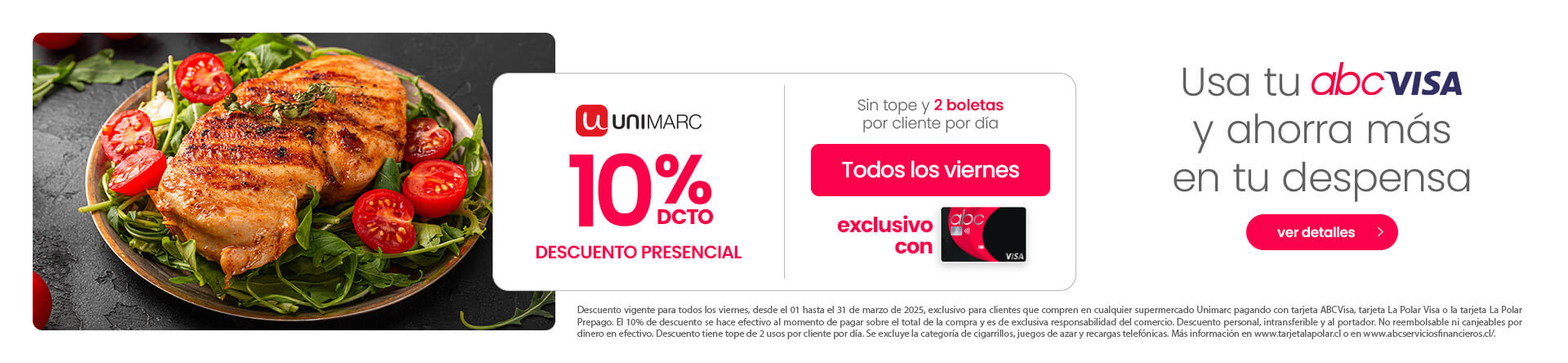 ¡Descuento en Unimarc usando tu tarjeta abcvisa!