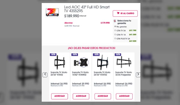 2 comprar en abcdin.cl