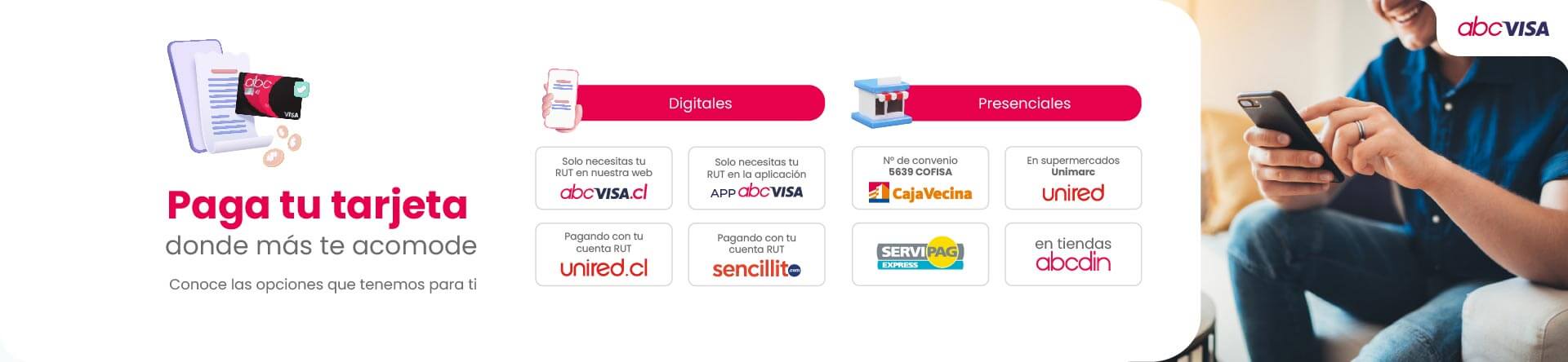 Cuídate, quédate en casa y puedes pagar tu cuenta desde abcvisa.cl o en la APP abcvisa