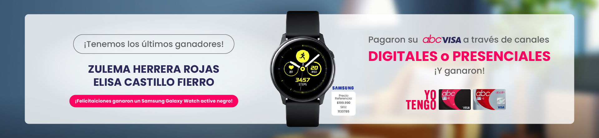 Tenemos los 2 últimos ganadores! De los 4 Samsung Galaxy Watch active negro!