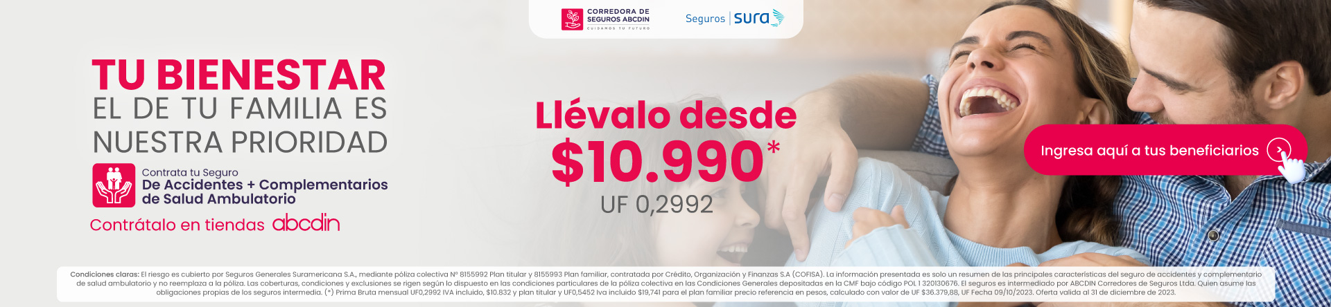 Tu bienestar y el de tu familia es nuestra prioridad - Seguro de accidentes - abcvisa